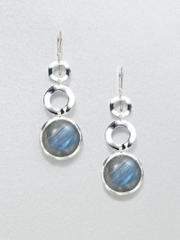 From the Scultura Collection. Wavy links in hammered sterling silver with a beautiful drop of labradorite. LabradoriteSterling silverDrop, about 2Hook backImported 