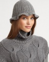 A slightly ruffled brim elevates this soft, hand-crocheted design.70% wool/30% cashmereDry cleanMade in Switzerland