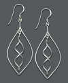 Good taste just happens to be in your DNA. Show it off in Unwritten earrings featuring open teardrops and a twisted helix at center. Crafted in sterling silver. Approximate drop: 2-1/3 inches.