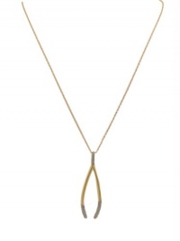 House of Harlow 1960 Wishbone Pave Gold Pendant Necklace House of Harlow 1960 Wishbone Pave Gold Pendant Necklace