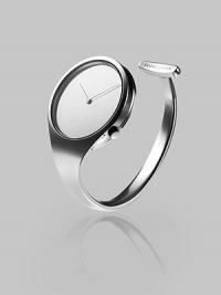 From the Vivianna Collection. A modern, surrealist open-bangle design of stainless steel with minimalist case.Quartz movement Water-resistant to 6 ATM Stainless steel case, 34mm (1.33) Silver mirror dial Made in Switzerland