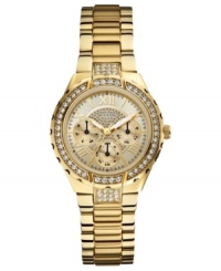 A sparkling, energetic watch with a variety of functions, by GUESS. A sparkling, energetic watch with a variety of functions, by GUESS.