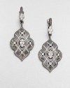 From the Gothic Collection. A Moroccan-inspired design in highly-detailed sterling silver and sparkling white sapphires. Sterling silverWhite sapphiresDrop, about 1.8Lever backImported 