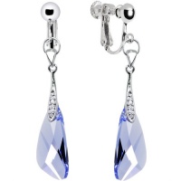 Handcrafted Austrian Crystal Provence Lavender Clip Earrings MADE WITH SWAROVSKI ELEMENTS Handcrafted Austrian Crystal Provence Lavender Clip Earrings MADE WITH SWAROVSKI ELEMENTS