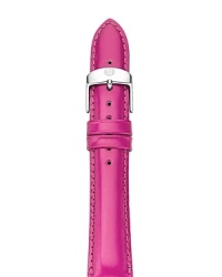 Let Michele's patent leather watch strap give your classic chronograph a hit of modern attitude, accented by a bold silver buckle. It's an instant style status update. Let Michele's patent leather watch strap give your classic chronograph a hit of modern attitude, accented by a bold silver buckle. It's an instant style status update.