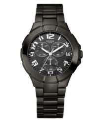 GUESS gives versatility a new face with this modern gunmetal watch design. GUESS gives versatility a new face with this modern gunmetal watch design.