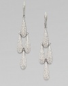 An elegant design in plated rhodium. Brass Drop, about 2 Leverback Imported 