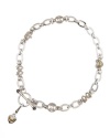 Juicy Couture Silver Luxe Starter Charm Necklace w Pave Icons