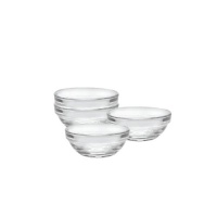 Duralex Lys 3-Inch Stackable Clear Bowl, Set of 4 Duralex Lys 3-Inch Stackable Clear Bowl, Set of 4