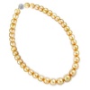 Bling Jewelry 14mm South Sea Shell Golden Pearl Bridal Necklace