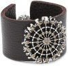 Lucky Brand Leather with Two-Tone Novelty Cuff Bracelet