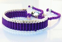 Beautiful gift, Friendship Link Bracelet. Silver Plated Woven in purple Macrame. (Similar to the Links of London Brand) (One Direction), Birthday/Halloween Gift for girls/women/men.gift for her, for women, for men Beautiful gift, Friendship Link Bracelet. Silver Plated Woven in purple Macrame. (Similar to the Links of London Brand) (One Direction), Birthday/Halloween Gift for girls/women/men.gift for her, for women, for men