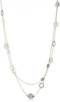 Kenneth Cole New York Urban Wrap Silver-Tone Circle Long Illusion Necklace Kenneth Cole New York Urban Wrap Silver-Tone Circle Long Illusion Necklace