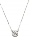 Petite sparkle for your perfect little one. Crafted in platinum over sterling silver, CRISLU's children's pendant showcases a dazzling clear cubic zirconia (1 ct. t.w.). Approximate length: 13 inches + 1-1/2-inch extender. Approximate drop: 1/4 inch.