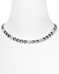 Add Nadri's pavé necklace to your collection for shapely and high-shine versatility. The disc-decked beauty beguiles laid-back or ultra-femme looks. Add Nadri's pavé necklace to your collection for shapely and high-shine versatility. The disc-decked beauty beguiles laid-back or ultra-femme looks.
