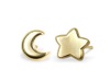 Alex Woo Mini Additions Yellow Moon and Star Stud Earrings