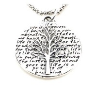 Kevin N Anna Studio Sterling Silver Pendant Necklace with Tree Of Life Celebrates LIFE (Smaller Version) Kevin N Anna Studio Sterling Silver Pendant Necklace with Tree Of Life Celebrates LIFE (Smaller Version)