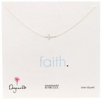 Dogeared Jewels & Gifts Faith Sterling Silver Small Sideways Cross 18 Dogeared Jewels & Gifts Faith Sterling Silver Small Sideways Cross 18