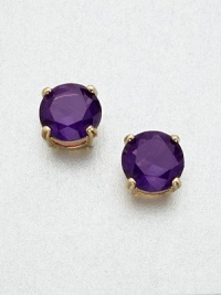 A chic and classic style with a faceted stone in a pronged setting, perfect for any occasion. Resin and epoxyGoldtoneSize, about .55Post backImported A chic and classic style with a faceted stone in a pronged setting, perfect for any occasion. Resin and epoxyGoldtoneSize, about .55Post backImported