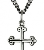 King Baby Cross Men's Extra Small Traditional Cross Pendant Necklace