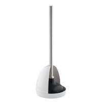 InterDesign Forma Plunger Set, White/Brushed Stainless Steel InterDesign Forma Plunger Set, White/Brushed Stainless Steel