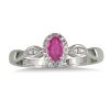 1/2ct Diamond and Ruby Ring, Available in All Ring Sizes