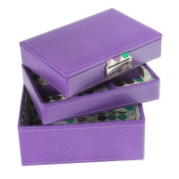 Purple mini Stackers Jewelry Box Storage for Charms Beads Earrings Chains Box Set of all 3 Trays Purple mini Stackers Jewelry Box Storage for Charms Beads Earrings Chains Box Set of all 3 Trays