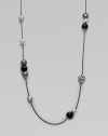 From the David Yurman Element Collection. Sterling silver, hematite and black onyx stations are suspended on a mini box chain.Hematite & black onyx Sterling silver Length, about 48 Lobster clasp closure Imported 
