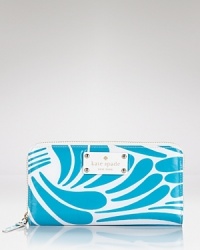 Hit print with this wallet from kate spade new york, featuring pockets for the essentials and an eye-catching motif. Slip this piece inside your purse to give your Monday through Sunday look a burst of color. Hit print with this wallet from kate spade new york, featuring pockets for the essentials and an eye-catching motif. Slip this piece inside your purse to give your Monday through Sunday look a burst of color.