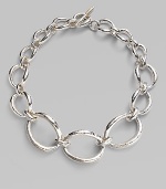 From the Glamazon Collection. Chunky graduated links in hammered sterling silver.Sterling silver Length, about 17½ Toggle closure Imported 