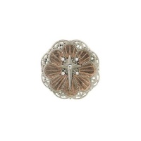 Rose Gold and Silver Tone Medallion Pin Rose Gold and Silver Tone Medallion Pin