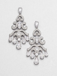 EXCLUSIVELY AT SAKS.COM Brilliant, faceted stones dangling on a chandelier design accented with hand-set, sparkling pavé crystals. CrystalsCubic zirconiaRhodium-plated brassDrop, about 2Post backImported EXCLUSIVELY AT SAKS.COM Brilliant, faceted stones dangling on a chandelier design accented with hand-set, sparkling pavé crystals. CrystalsCubic zirconiaRhodium-plated brassDrop, about 2Post backImported