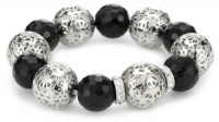 Nine West Silver-Tone and Jet Stretch Bracelet Nine West Silver-Tone and Jet Stretch Bracelet