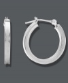 Traditional glamour. The perfect complement to every look -- try chic, 14k white gold hoops. Approximate diameter: 17 mm.