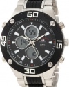 U.S. Polo Assn. Men's US8532 Silver-tone and Black Analog Digital Watch