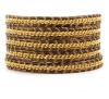 Chan Luu Gold Chain Wrap Bracelet on Kansa Leather