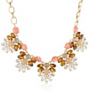 Anne Klein Burst and Bloom Gold-Tone Multi-Colored Drama Collar Necklace