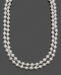 Traditional elegance combines with a modern, layered look. This two row strand of cultured freshwater pearls (3-4 mm and 8-9 mm) by Belle de Mer makes the perfect gift for the classic, stylish woman. Clasp crafted in sterling silver. Approximate length: 17 inches and 18 inches. Traditional elegance combines with a modern, layered look. This two row strand of cultured freshwater pearls (3-4 mm and 8-9 mm) by Belle de Mer makes the perfect gift for the classic, stylish woman. Clasp crafted in sterling silver. Approximate length: 17 inches and 18 inches.