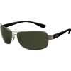 Ray-Ban RB3379 Active Lifestyle Polarized Designer Sunglasses/Eyewear w/ Free B&F Heart Sticker Bundle - Gunmetal/Gray / Size 64mm