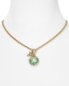 For the less-is-more girl, this Juicy Couture pendant necklace is simply sweet, detailed with a candy-colored pendant.