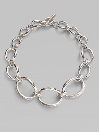 From the Glamazon Collection. Chunky graduated links in hammered sterling silver.Sterling silver Length, about 17½ Toggle closure Imported From the Glamazon Collection. Chunky graduated links in hammered sterling silver.Sterling silver Length, about 17½ Toggle closure Imported