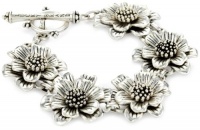 Lucky Brand Palomino Silver-Tone Thai Flower Bracelet Lucky Brand Palomino Silver-Tone Thai Flower Bracelet