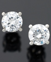 Nothing says luxury and timeless style more than a simple pair of stud earrings. Brilliant-cut, certified diamonds (1-1/5 ct. t.w.) shine in a polished, platinum post setting. Approximate diameter: 4-3/4 mm. Nothing says luxury and timeless style more than a simple pair of stud earrings. Brilliant-cut, certified diamonds (1-1/5 ct. t.w.) shine in a polished, platinum post setting. Approximate diameter: 4-3/4 mm.