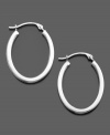 Give your look a silver lining with these gorgeous hoop earrings crafted in 14k white gold. Approximate drop: 1 inch. Approximate diameter: 1/2 inch.
