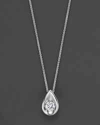 A drop of heaven, this chic white gold and diamond necklace with an elegantly crafted teardrop pendant. A drop of heaven, this chic white gold and diamond necklace with an elegantly crafted teardrop pendant.