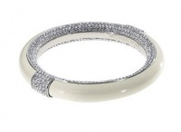 Michael Kors MKJ1710 Women's Ivory Glam Pave Bangle Bracelet Jewelry