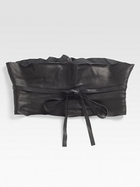 Made from crushed leather, a brilliant waist defining style.Width, about 3LeatherImported Made from crushed leather, a brilliant waist defining style.Width, about 3LeatherImported