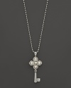 Lagos Sterling Silver Pearl Key Pendant Necklace, 34