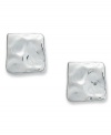 Shape up or ship out! Studio Silver's stylish stud earrings feature a hammered surface and chic square shape. Set in sterling silver. Approximate diameter: 1/5 inch.