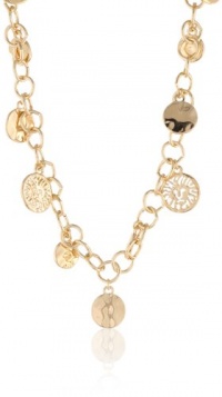 Anne Klein Lions Den Gold-Tone Lion Icon Strand Necklace, 42 Anne Klein Lions Den Gold-Tone Lion Icon Strand Necklace, 42